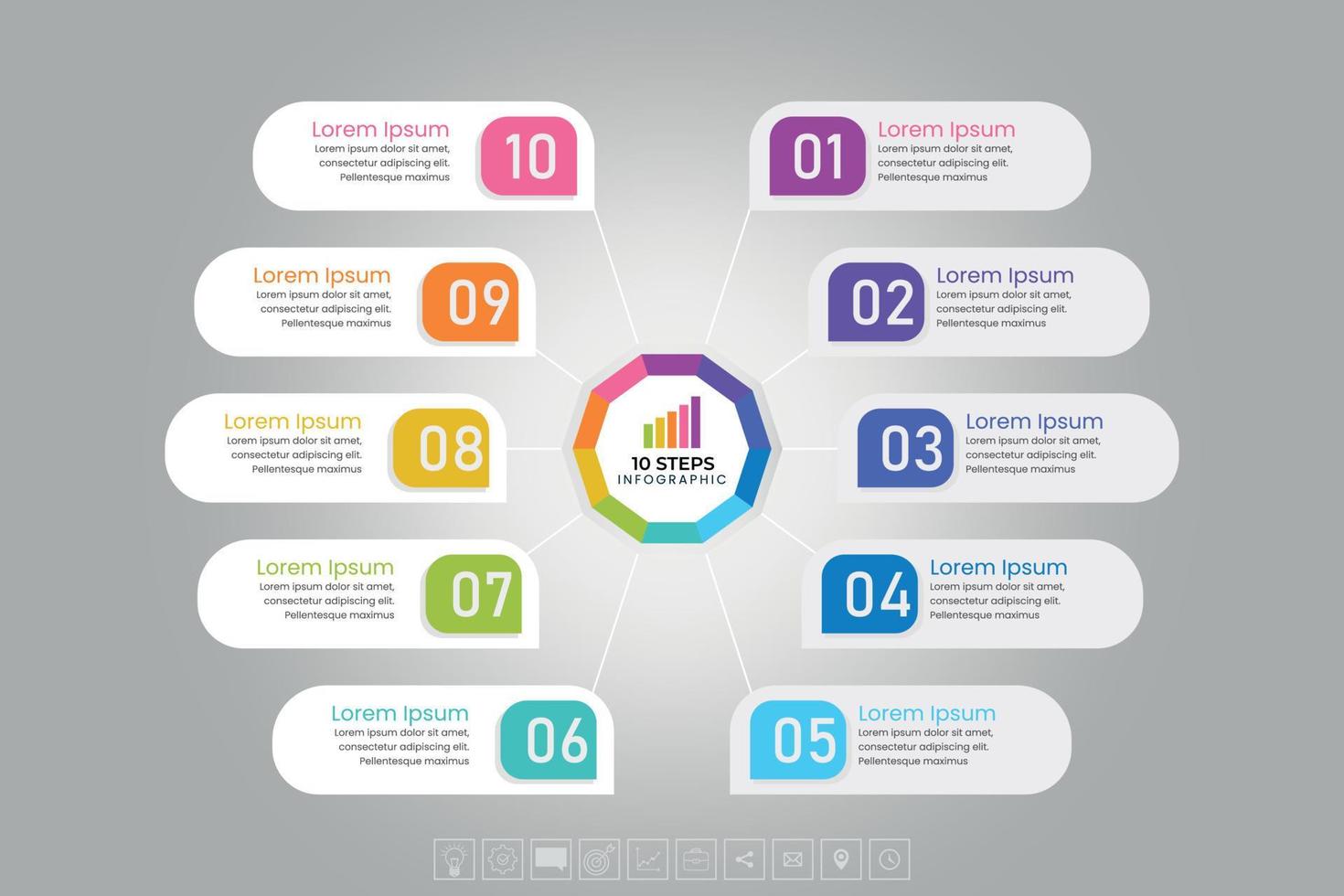 concepto moderno de plantilla de diseño infográfico vector