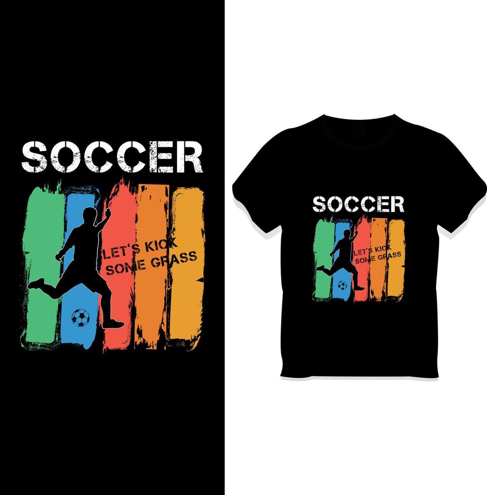 pateemos un poco de hierba, diseño de camiseta de fútbol vector