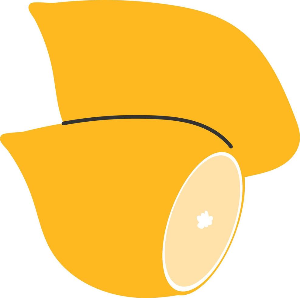 Two lemons vector illustration isolated on transparent background
