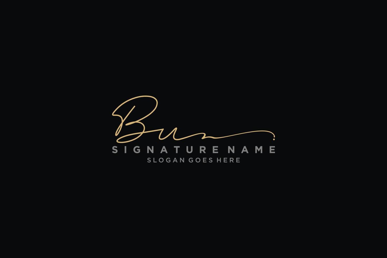 Initial BU Letter Signature Logo Template elegant design logo Sign Symbol template vector icon