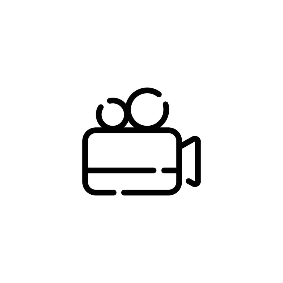 Camcorder line icon design vector illustration