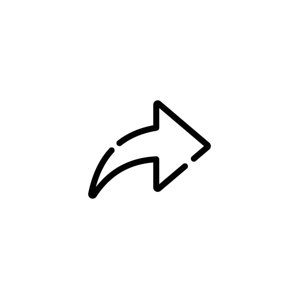 Share line icon vector. Arrow icon vector