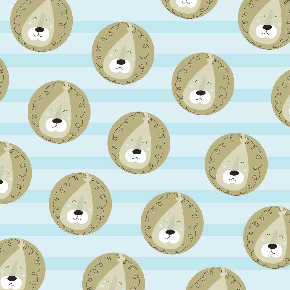 Cute animal character pattern suitable for wallpaper vector