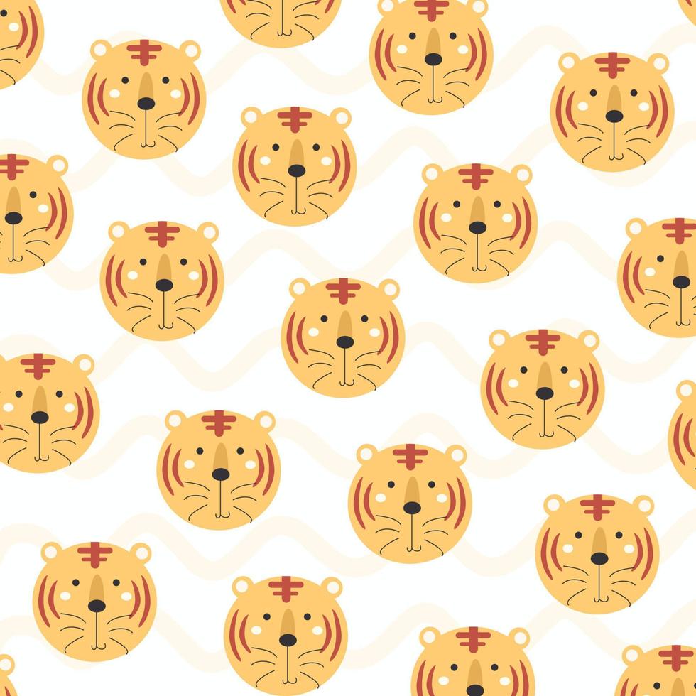 Cute animal character pattern suitable for wallpaper vector