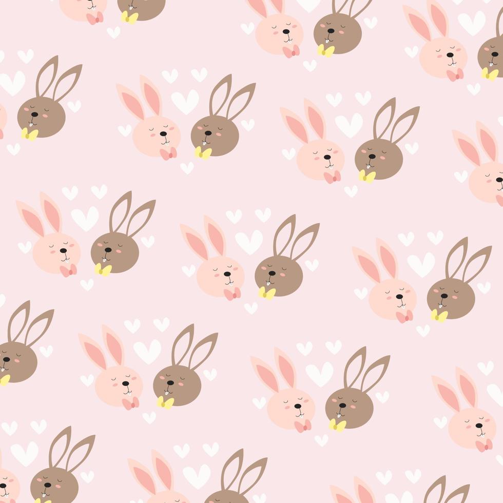 Cute animal character pattern suitable for wallpaper vector