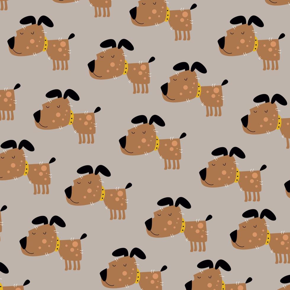 Cute animal character pattern suitable for wallpaper vector