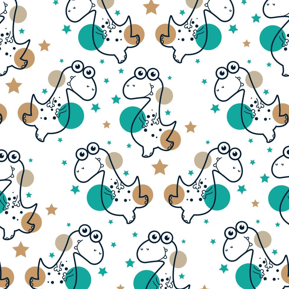 Cute animal character pattern suitable for wallpaper vector