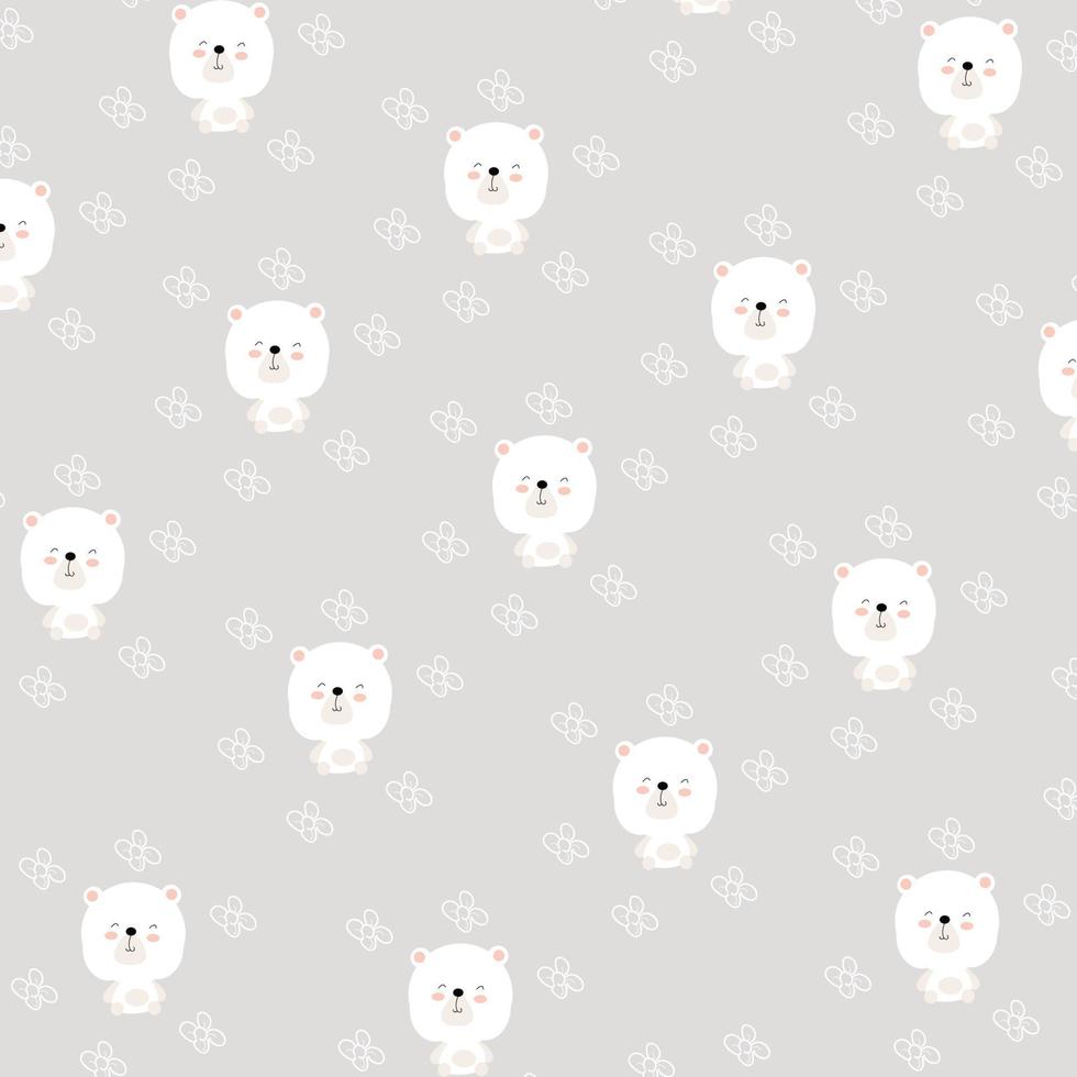 Cute animal character pattern suitable for wallpaper vector