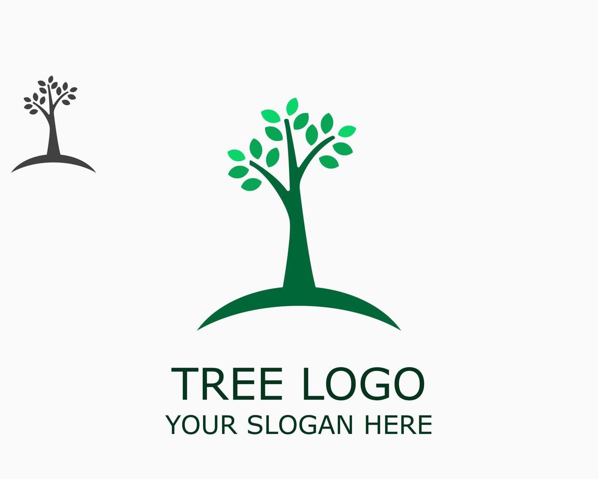 vector de plantilla de diseño de logotipo de árbol