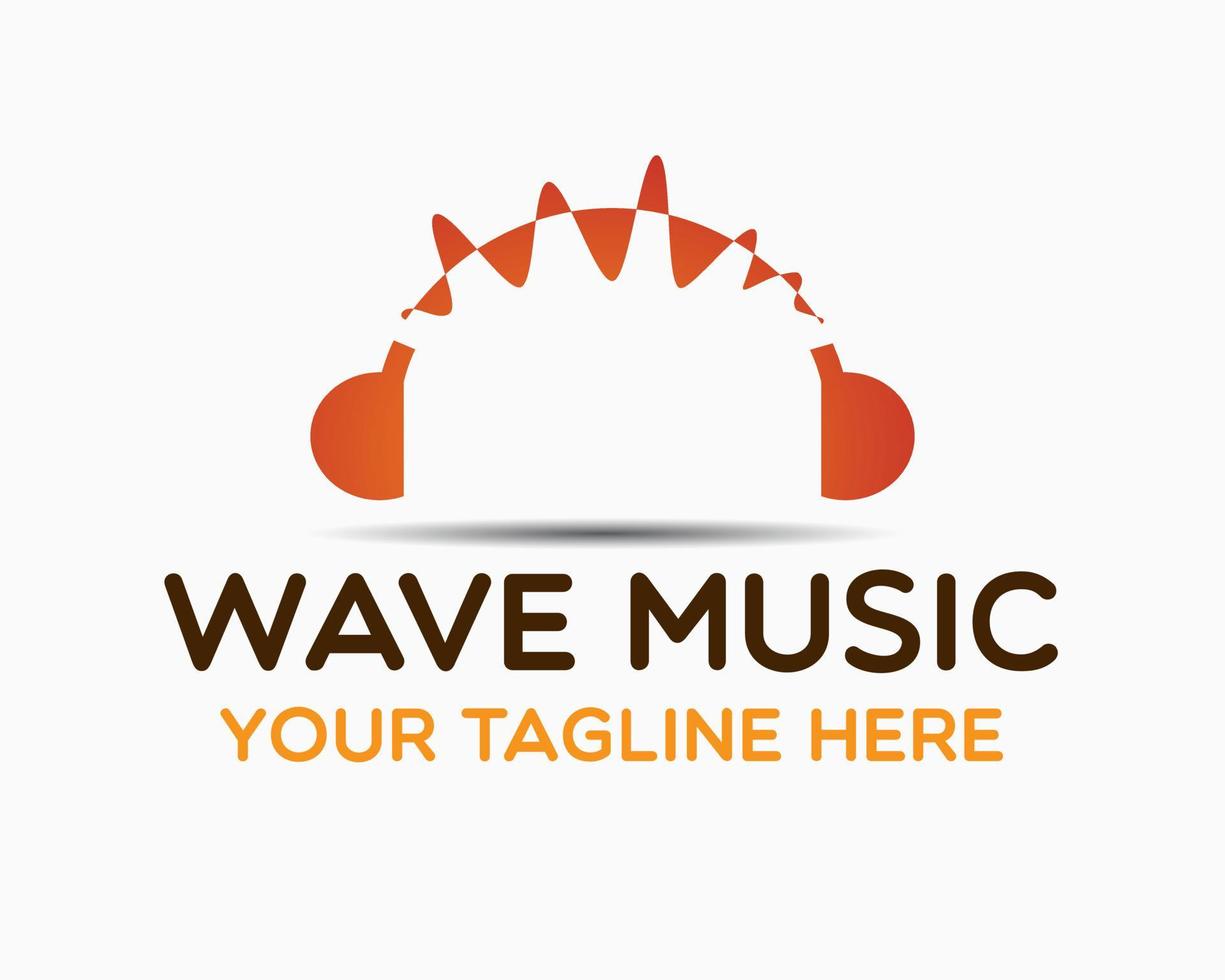 audio music logo design template. music illustration vector