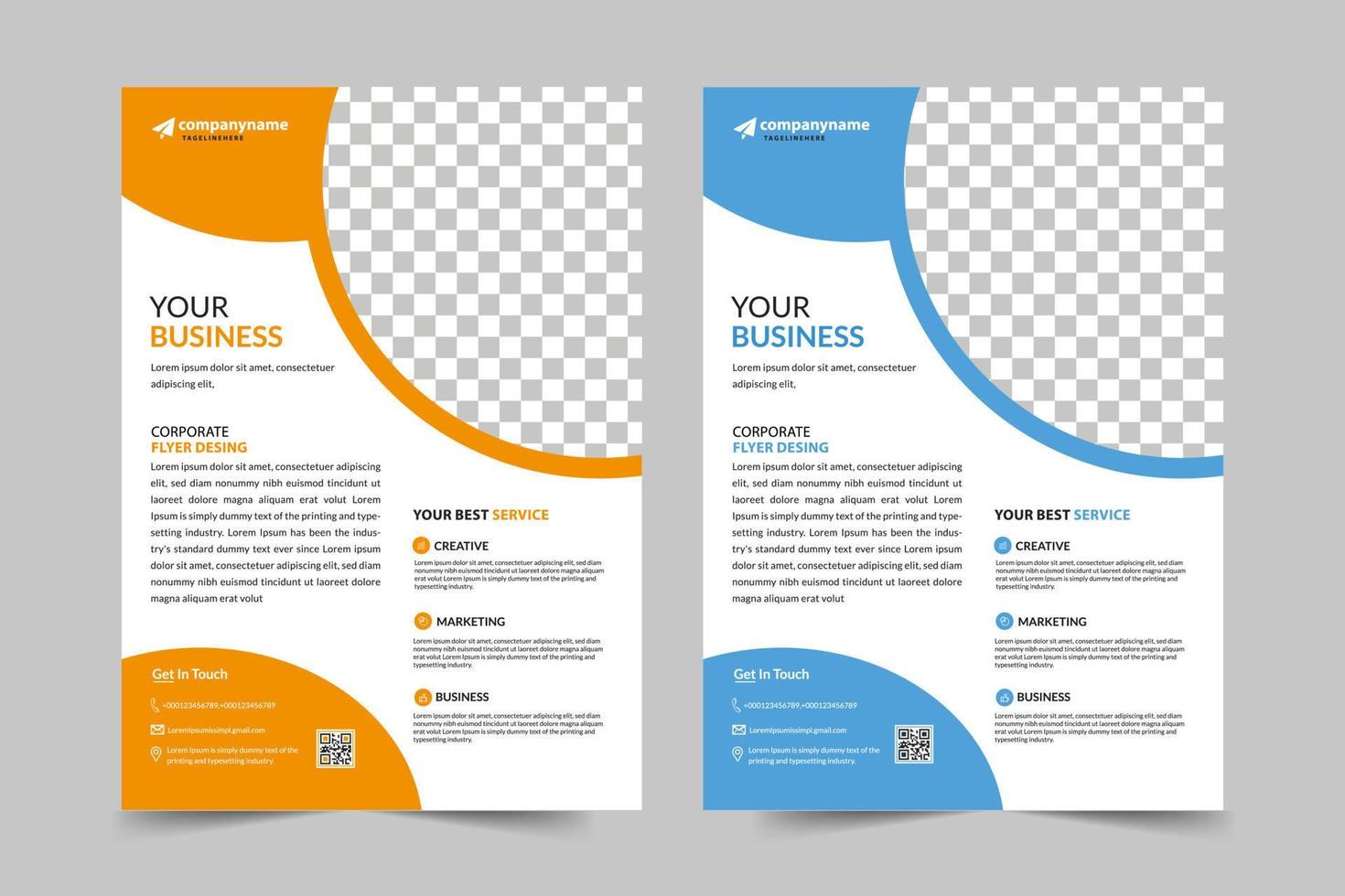 Modern and clean business flyer template vector