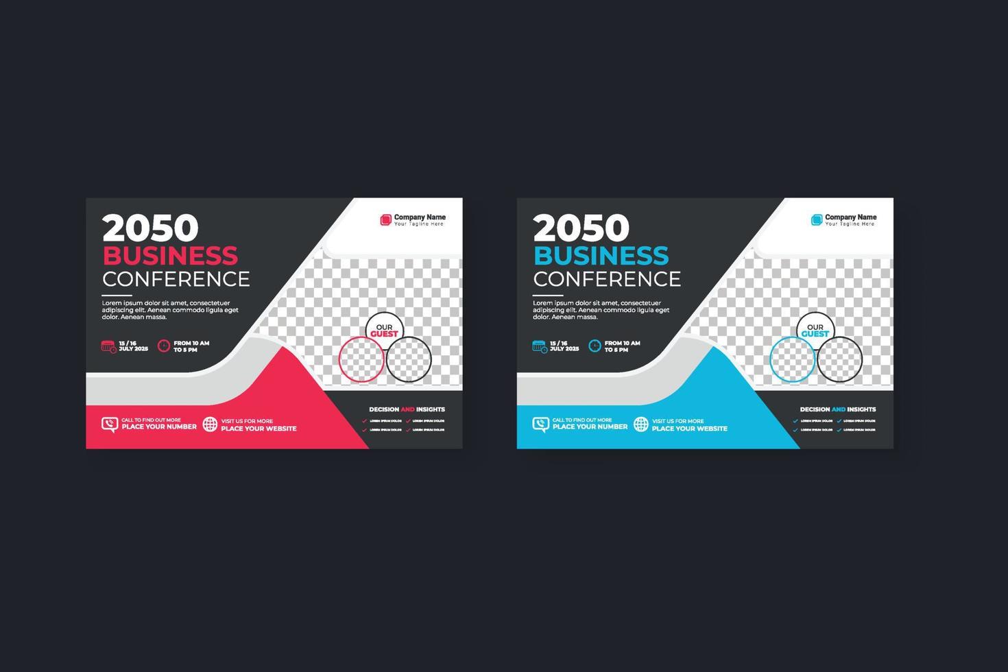 business conference Flyer   for annual report and brochure company with modern design vector