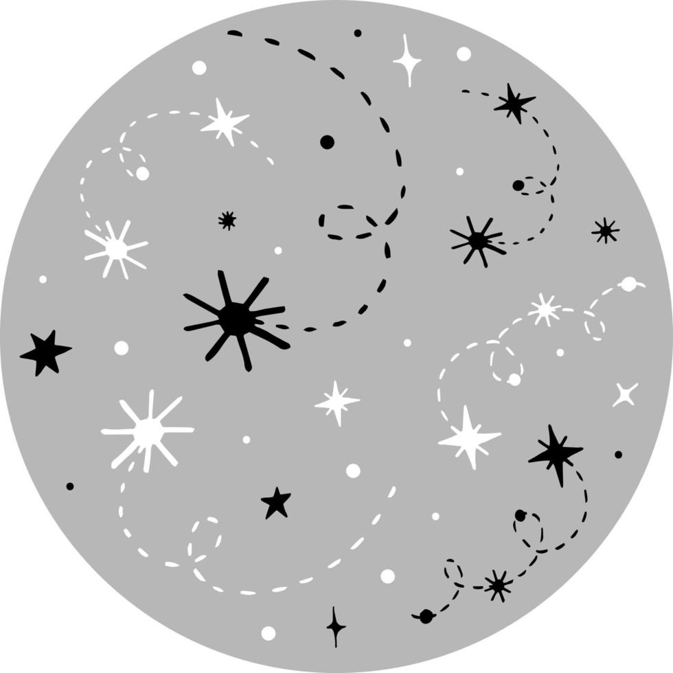 Vector collection of night sky elements