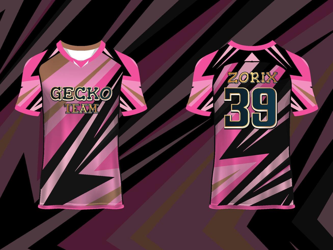 Abstract Raglan sleeve Jersey Design Template for Team Uniforms gamming apparel vector