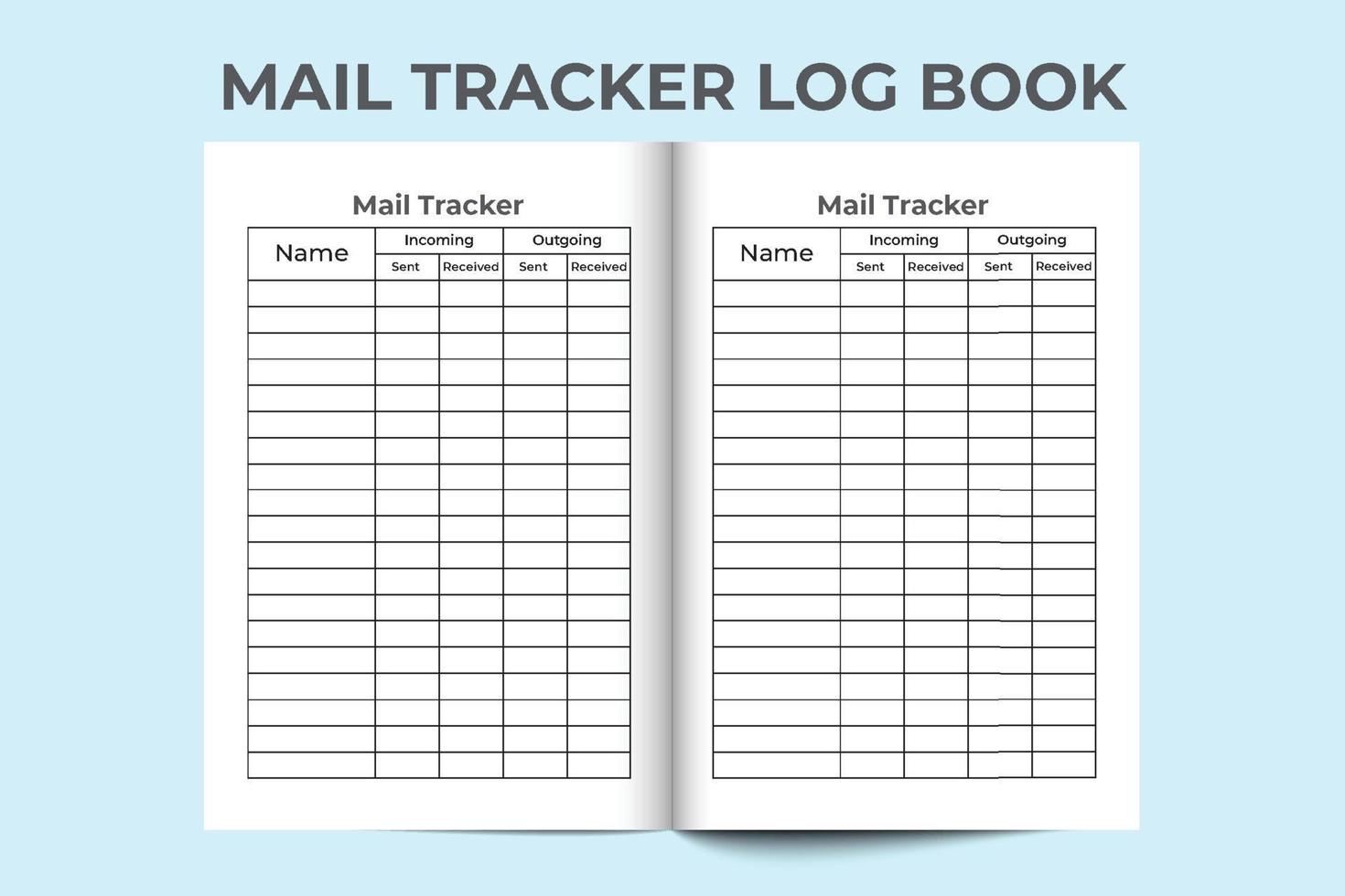 Mail tracker log book interior Mail incoming and outgoing tracker notebook Mail tracker Mail tracker log book interior Mail incoming and outgoing tracker notebook Mail tracker