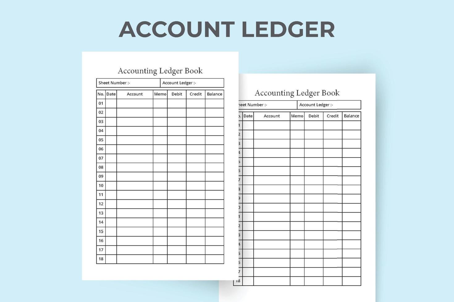 Accounting ledger log book interior. Balance sheet tracker notebook