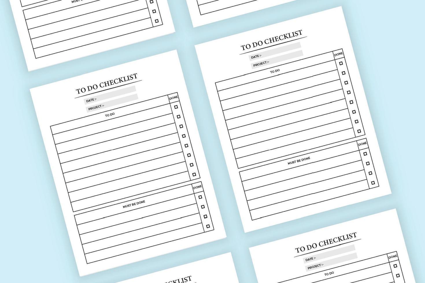To-do checklist notebook interior. To-do checklist log book. Logbook interior. Tasklist interior template. Work checklist diary interior design. Work list notebook template. vector