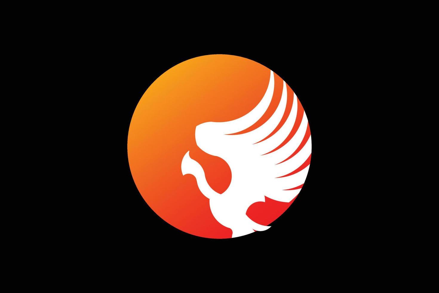 logo phoenix white and black phoenix vector