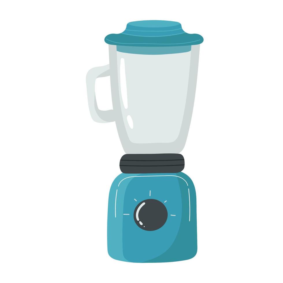 Vector Realistic Electric Black Juicer Blender Appliance with Glass Container Icon Closeup Isolated on White Background. Design Template, Health Food and Drink Concept.