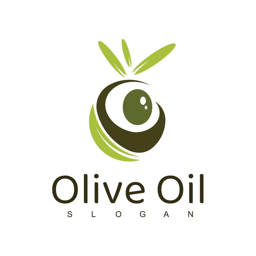 plantilla de diseño de logotipo de aceite de oliva vector