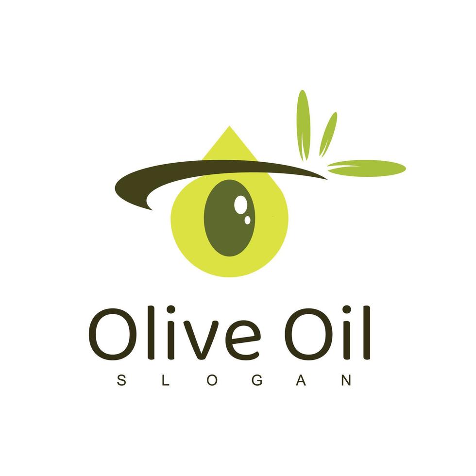 plantilla de diseño de logotipo de aceite de oliva vector