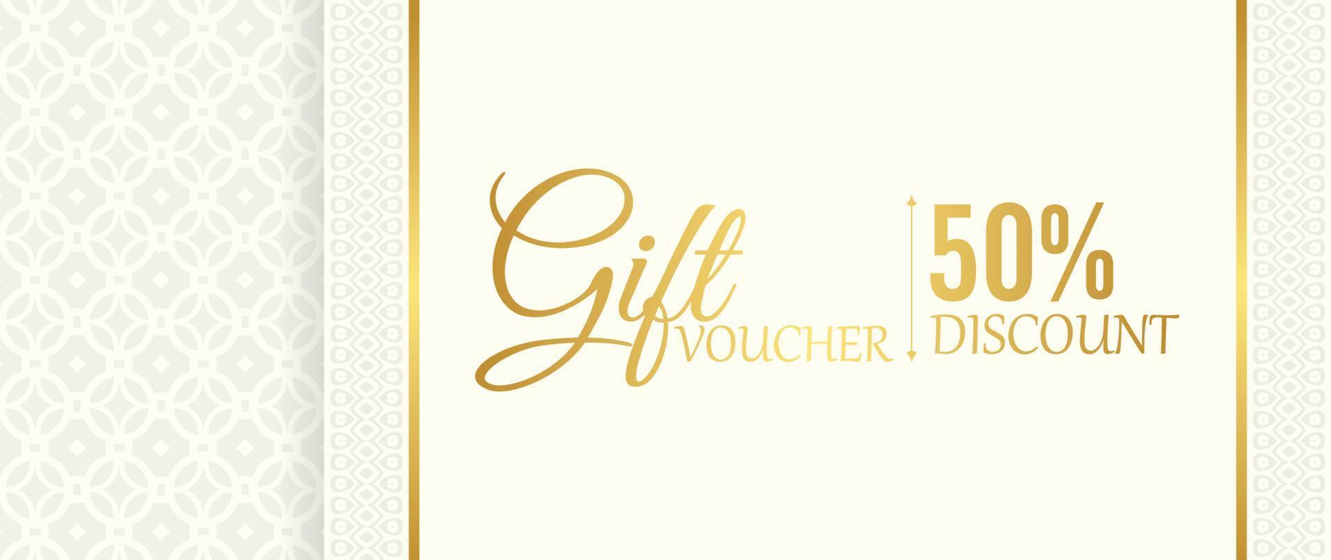 Menu restaurant luxury gift voucher design template vector