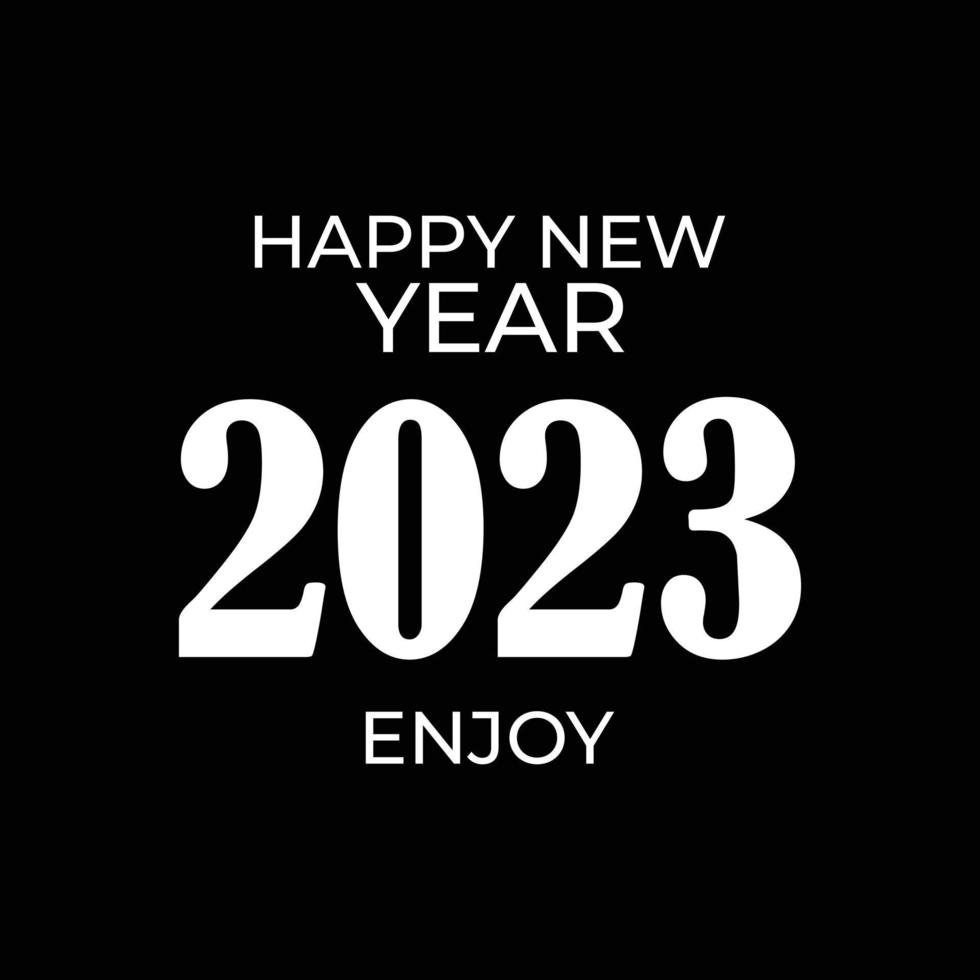 Happy New Year 2023. Number design for greeting cards, make your new year's moment more fun. Happy new year 2023 banner, poster or card template. happy new year vector