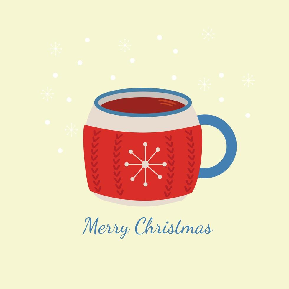 taza de feliz navidad. ilustración vectorial vector