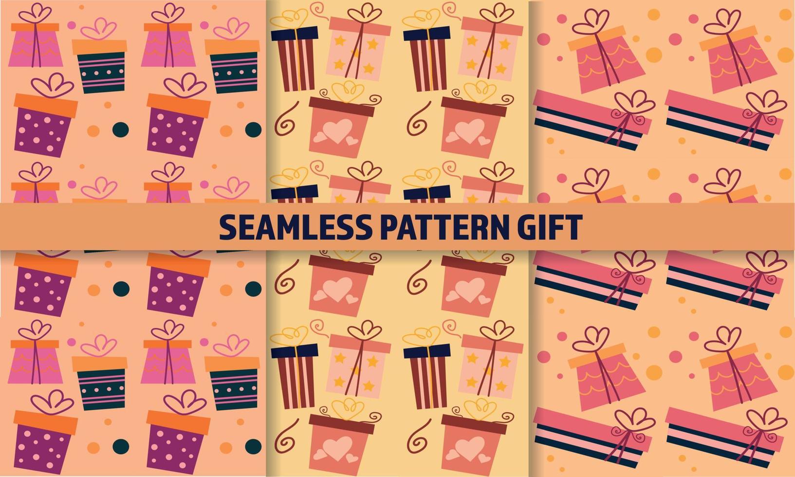 Seamless pattern gift. Christmas. Birthday. vector