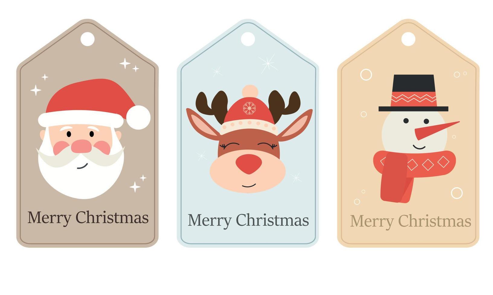 Christmas cards. Labels Christmas. vector