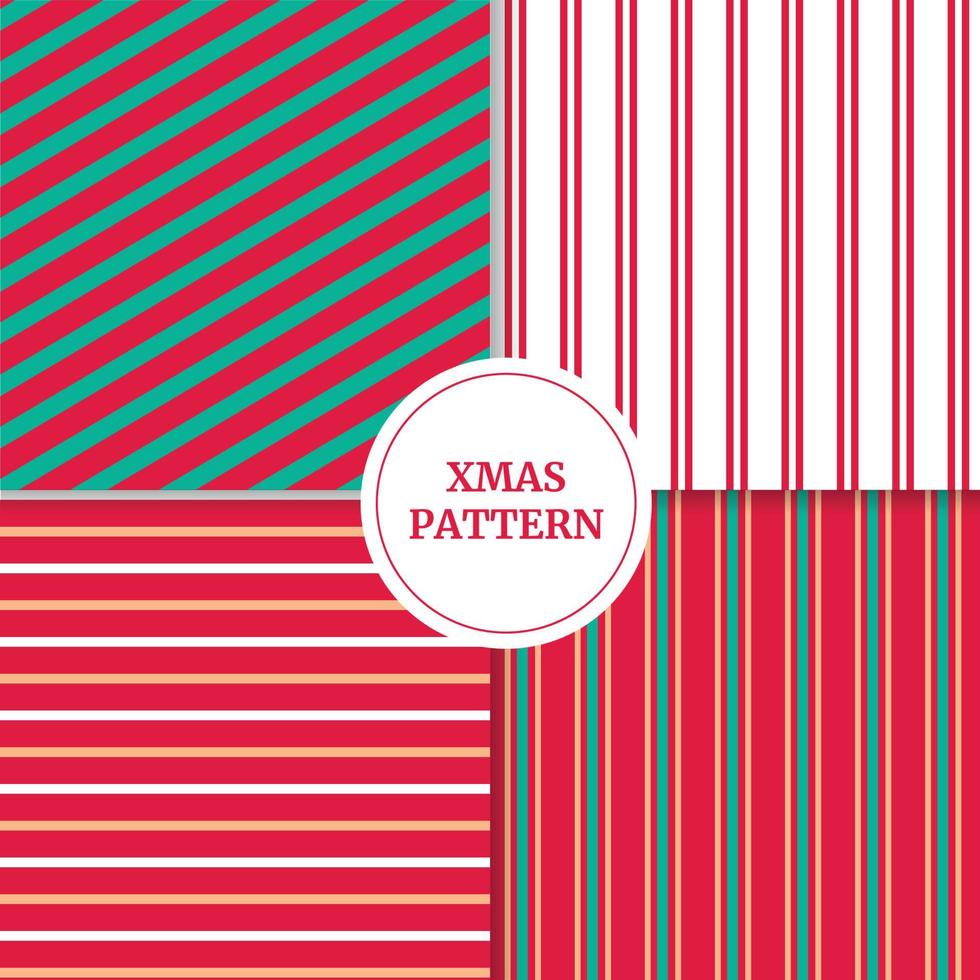 Seamless Christmas red, yellow, green pattern. Vector illustration