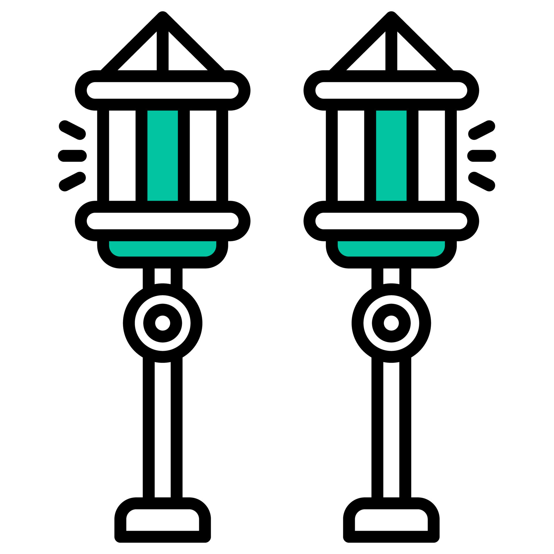 ancient and elegant style city garden lights 13319990 Vector Art at