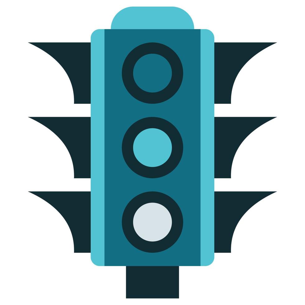 semáforos como controlador de carreteras de vehículos vector