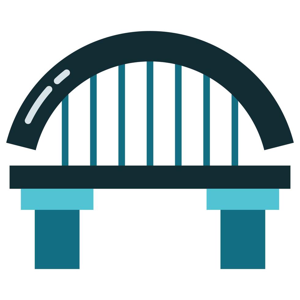 bridge as a liaison between two lands vector