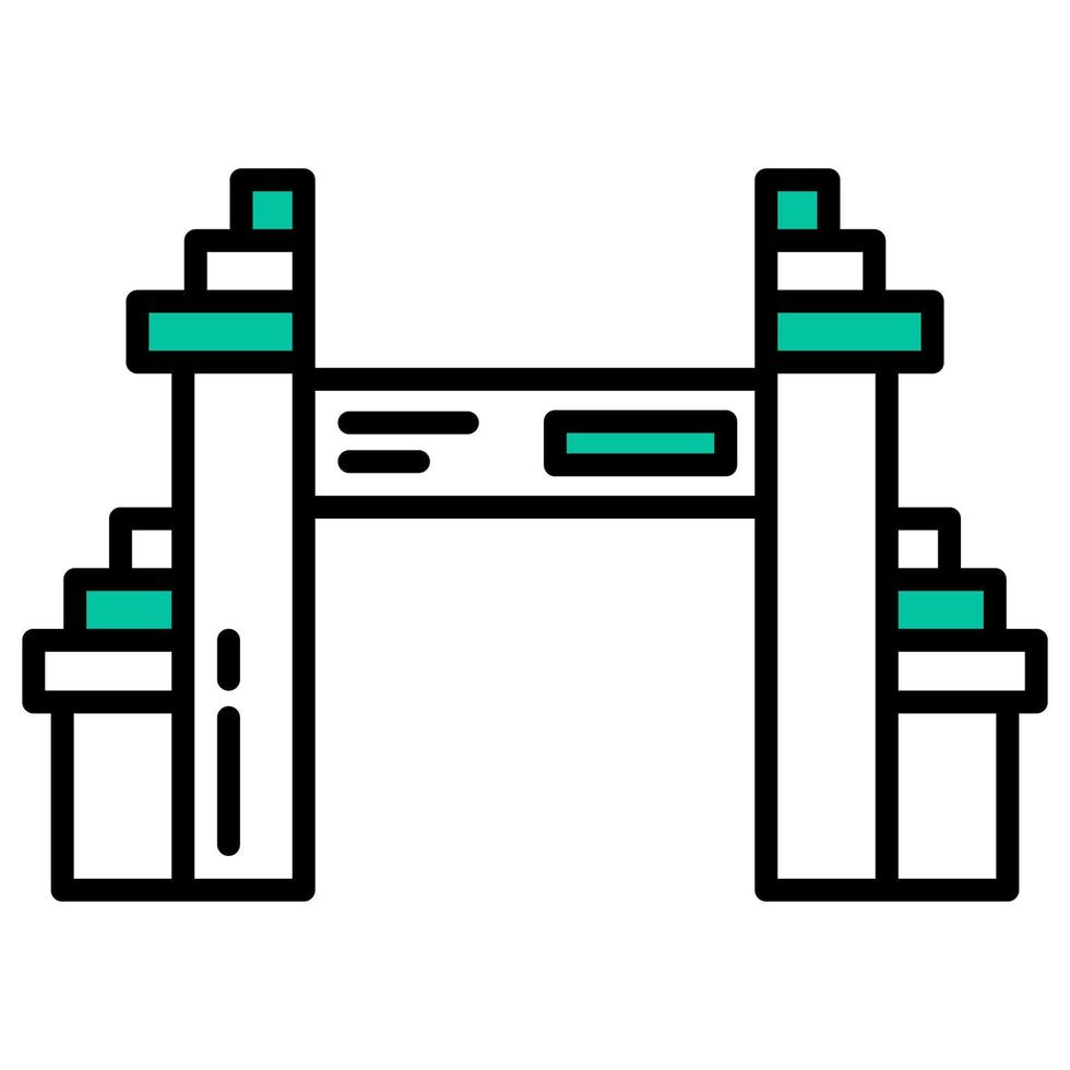city or regional border gates vector