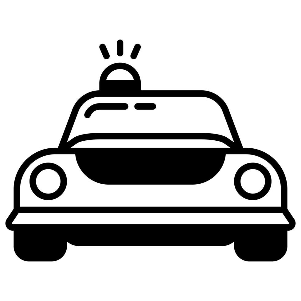 police patrol car to keep the city safe vector