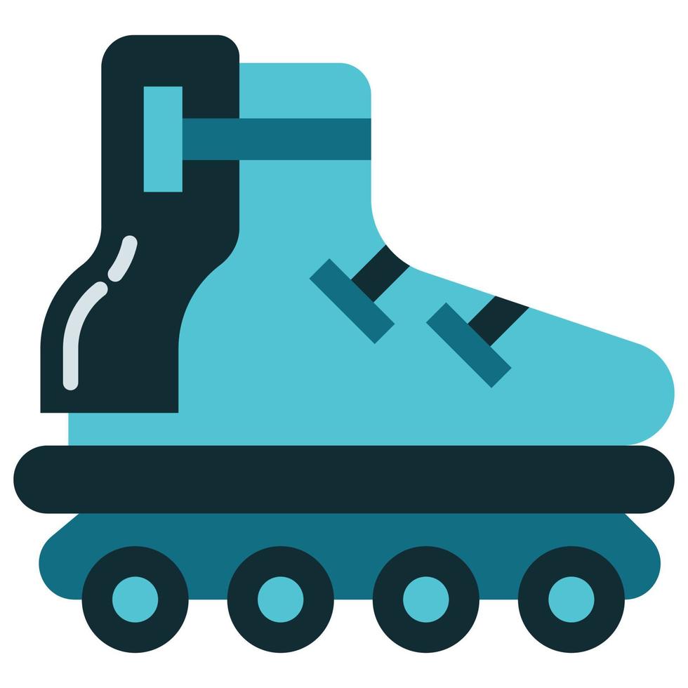 roller skates as one of the sports equipment in the middle of the city vector