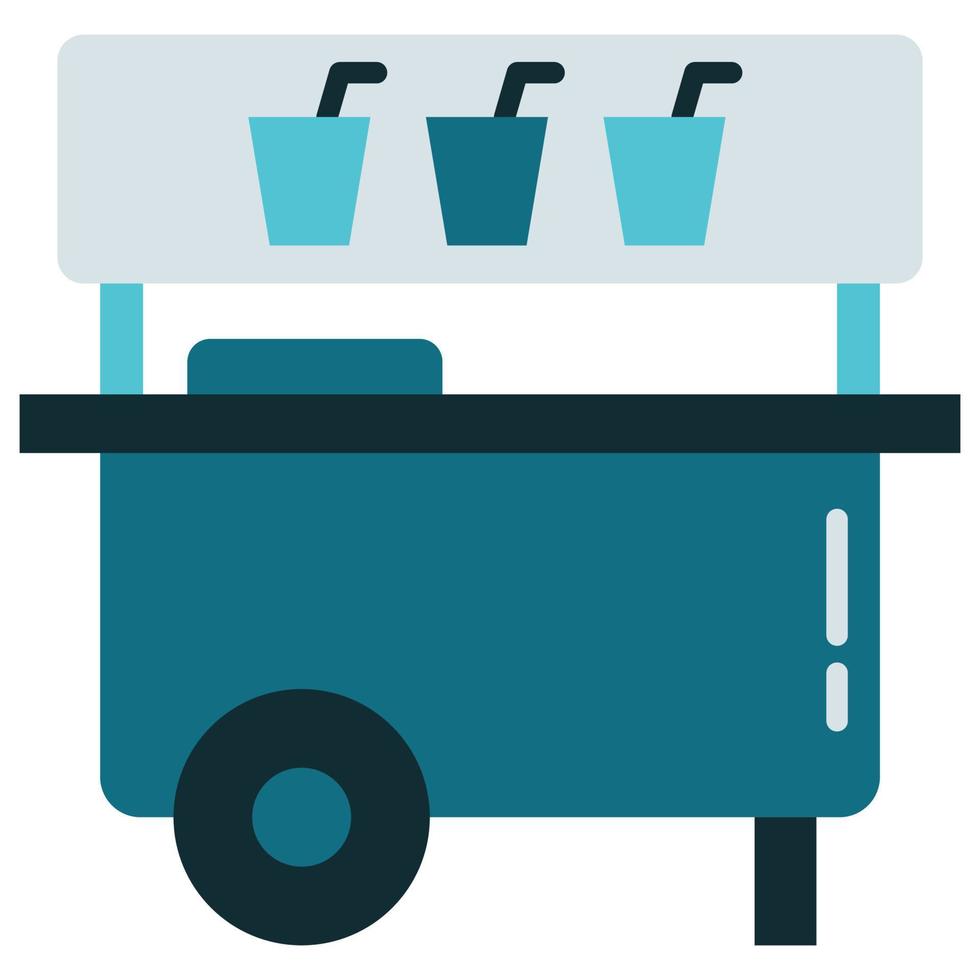 food or beverage trading equipment cart on the side of the road vector