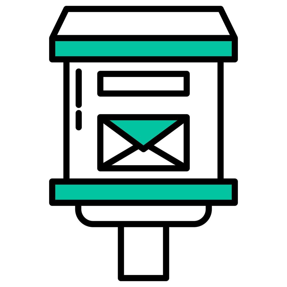 ancient mailbox still in town vector