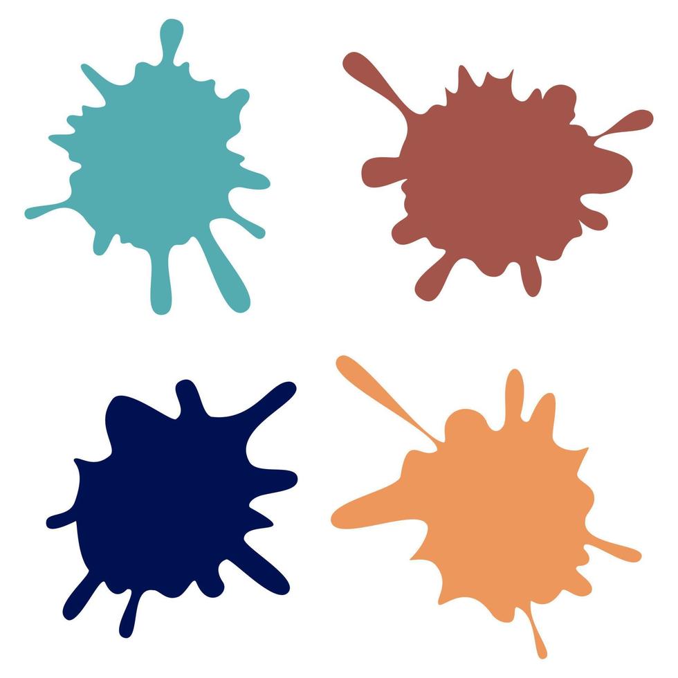 set of colorful spots vector