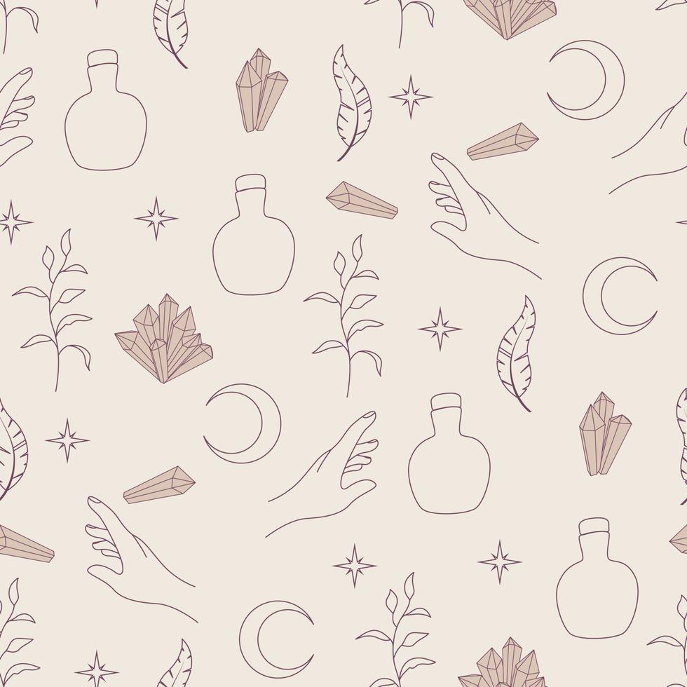 magic pattern boho style vector