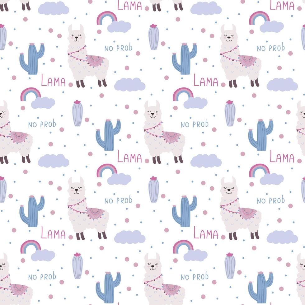 pattern design with lama vector