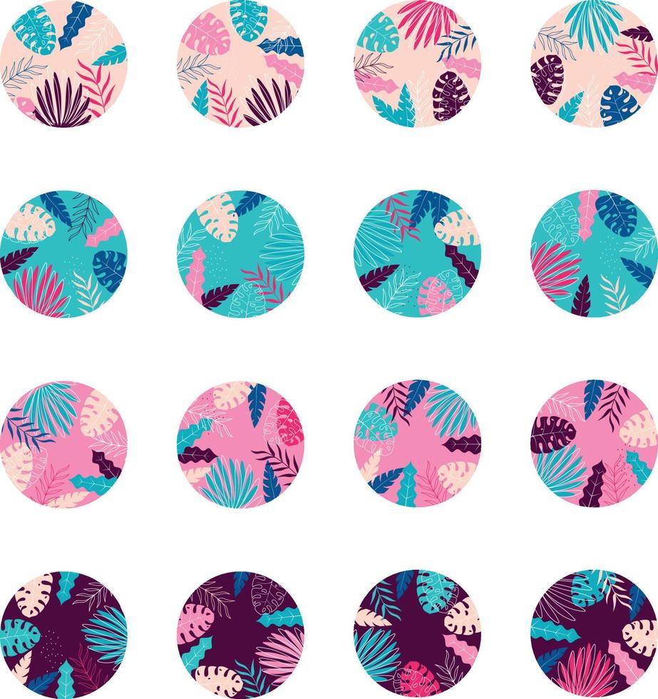 collection of summer highlights covers vector