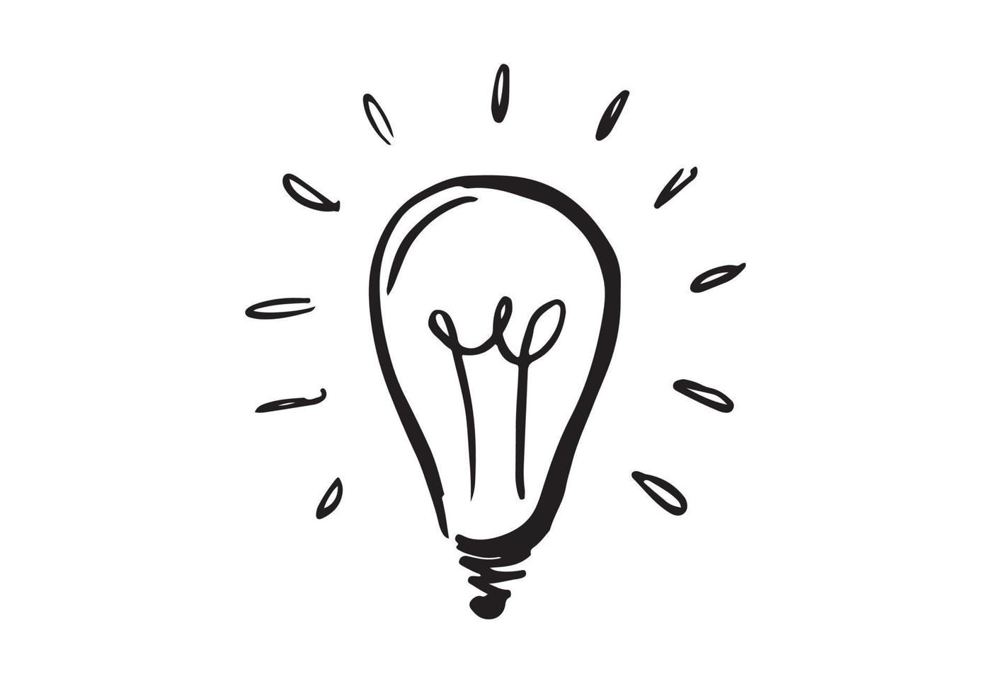 Light Bulb. Concept and ideas, hand-drawn illustration. Vector. vector