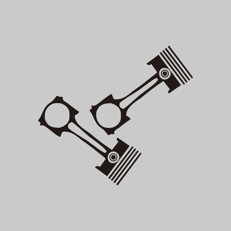 illustration of a spare part machine, piston illustration design vector