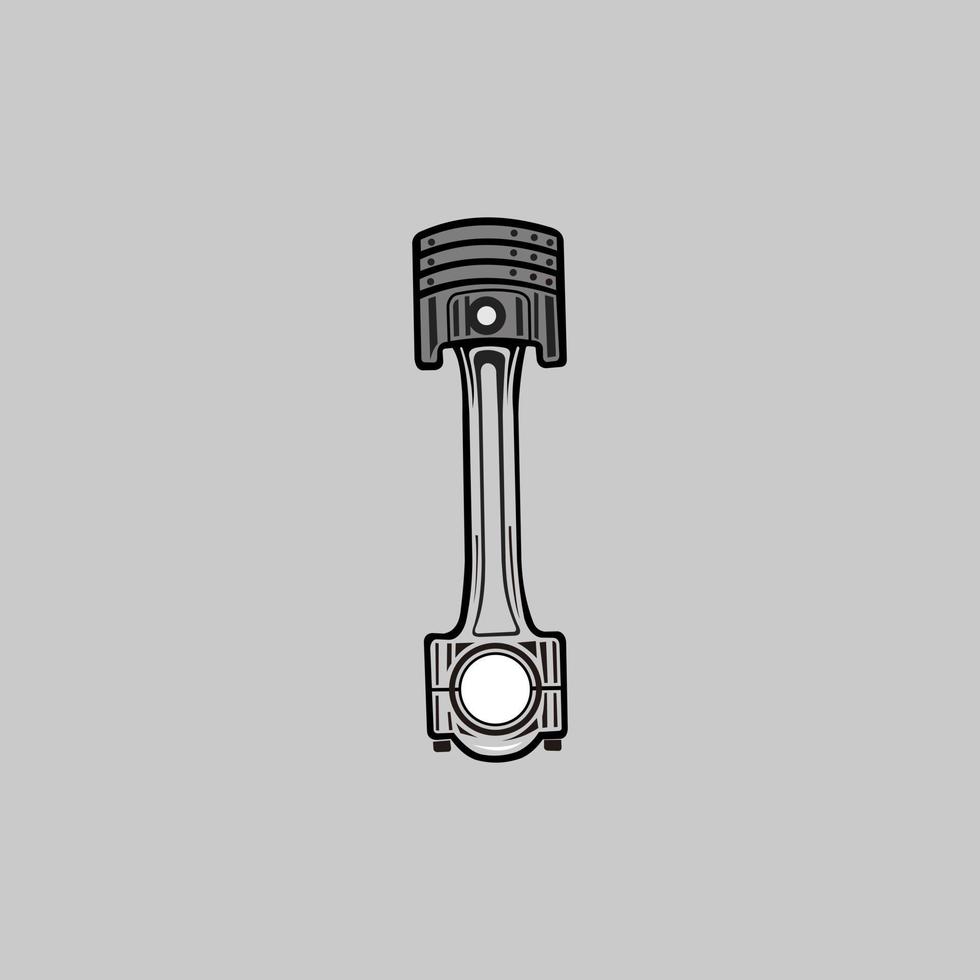 illustration of a spare part machine, piston illustration design vector