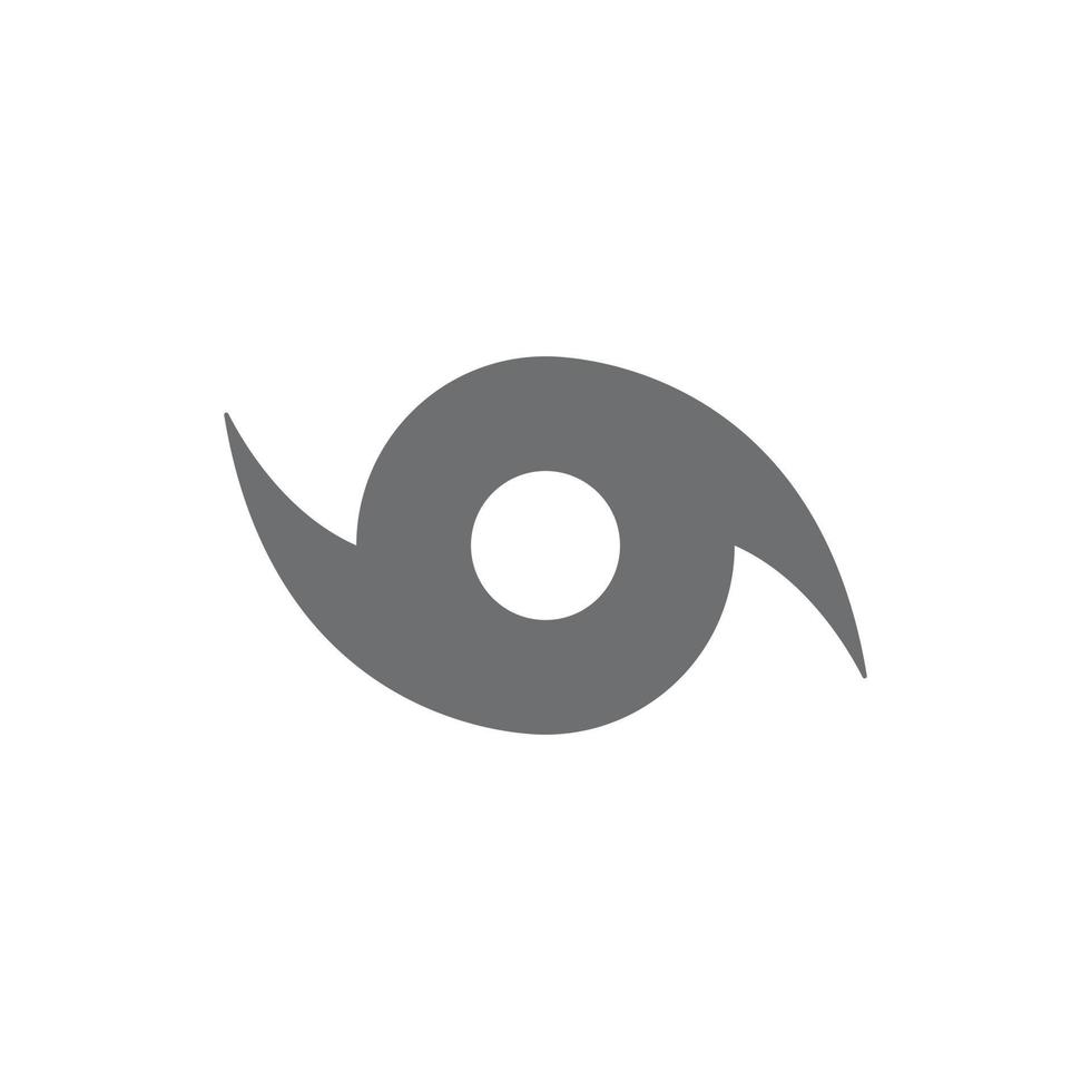 eps10 vector gris huracán o tornado icono sólido aislado sobre fondo blanco. símbolo de tormenta tropical o torbellino en un estilo moderno y sencillo para el diseño de su sitio web, logotipo y aplicación móvil