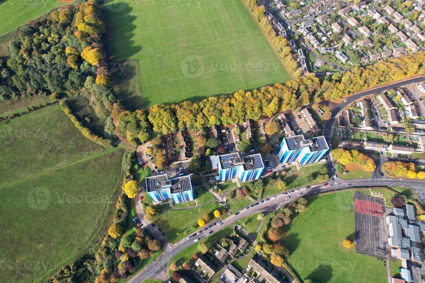 Gorgeous Aerial View of British Town, Drone's High Angle Footage photo