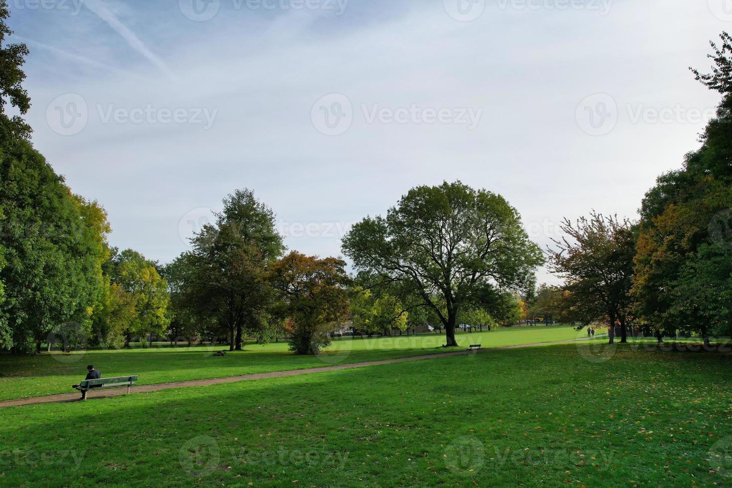 Most Beautiful View of British Public Park at England photo