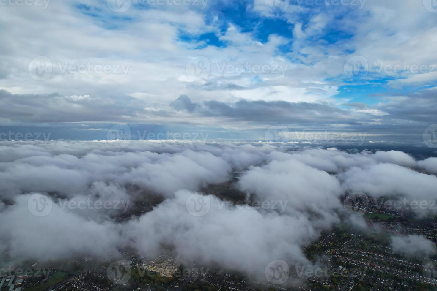 Most Beautiful Clouds and Sky over the London Luton City of England UK photo